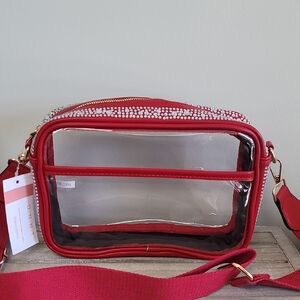 Red Clear Crossbody Bag